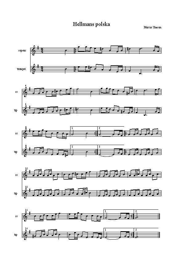 score of fuga